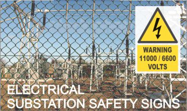 Substation Electrical Hazard Signs